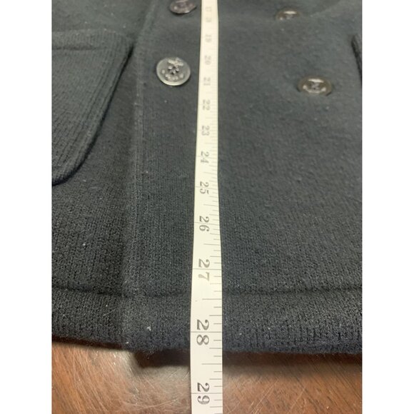 Obey Propaganda M Knit Double Breasted Pea Coat W/ Nautical Buttons - Picture 6 of 9